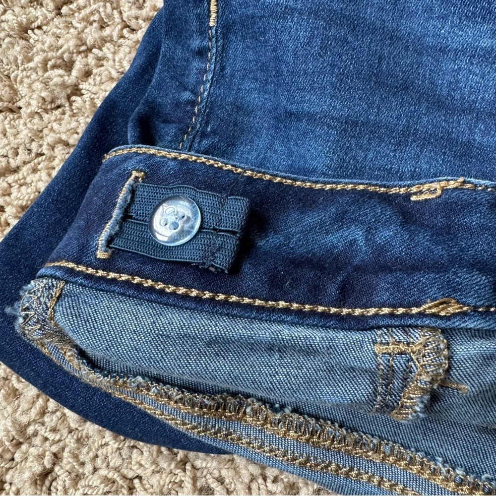 SO Blue Denim Stretch Skinny Jegging Jeans Faux Button Snap Closure Girls 12 - Picture 11 of 13